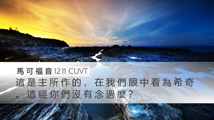 馬 可 福 音 12:11 CUVT Bible Verse Image