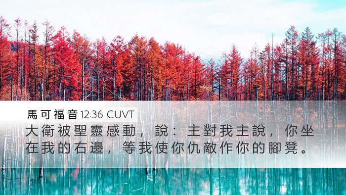 馬 可 福 音 12:36 CUVT Bible Verse Image