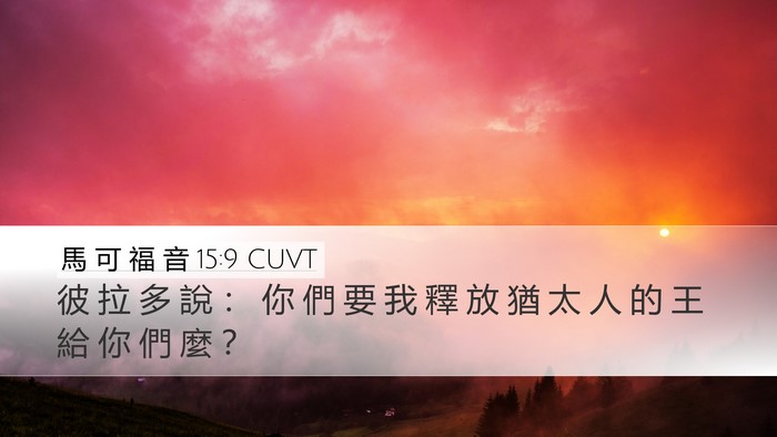 馬 可 福 音 15:9 CUVT Bible Verse Image