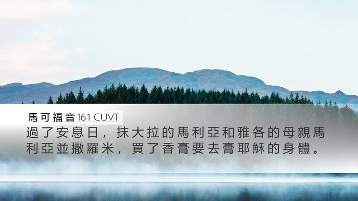 馬 可 福 音 16:1 CUVT Bible Verse Image