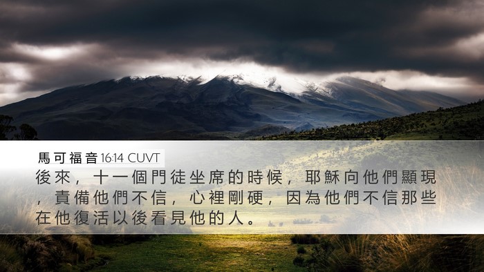 馬 可 福 音 16:14 CUVT Bible Verse Image