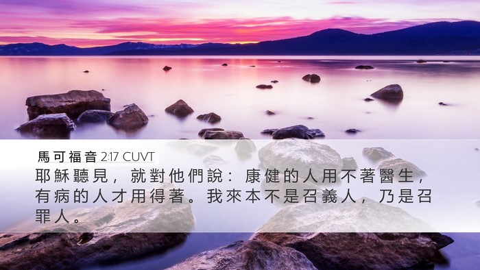 馬 可 福 音 2:17 CUVT Bible Verse Image