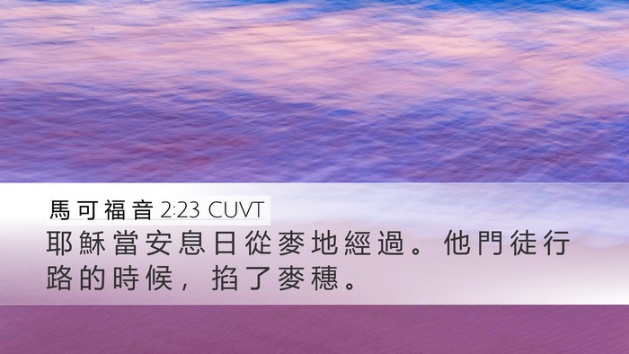 馬 可 福 音 2:23 CUVT Bible Verse Image