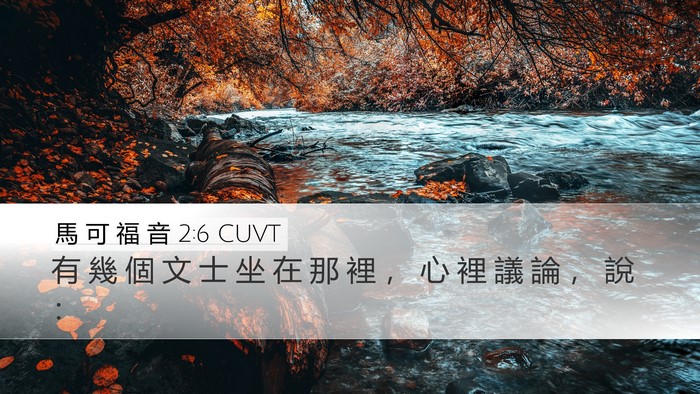 馬 可 福 音 2:6 CUVT Bible Verse Image