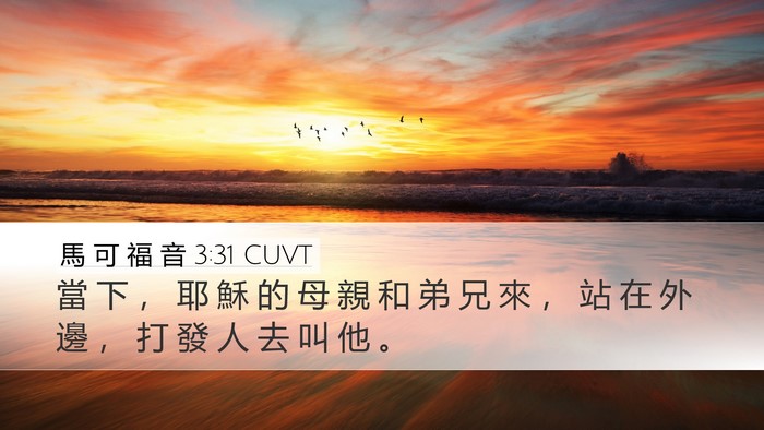 馬 可 福 音 3:31 CUVT Bible Verse Image