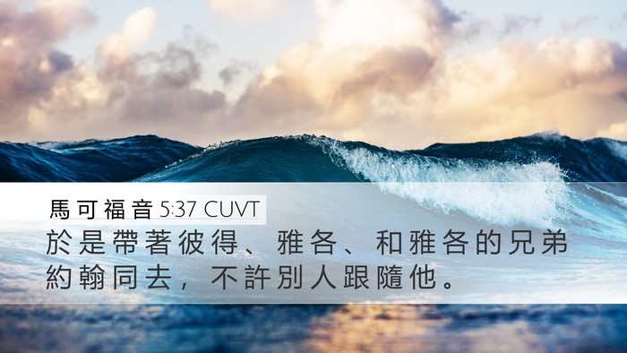 馬 可 福 音 5:37 CUVT Bible Verse Image