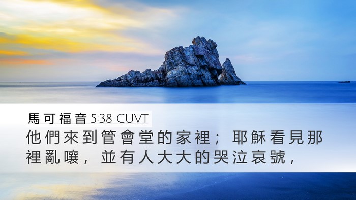 馬 可 福 音 5:38 CUVT Bible Verse Image