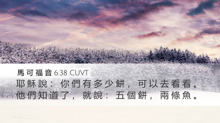 馬 可 福 音 6:38 CUVT Bible Verse Image