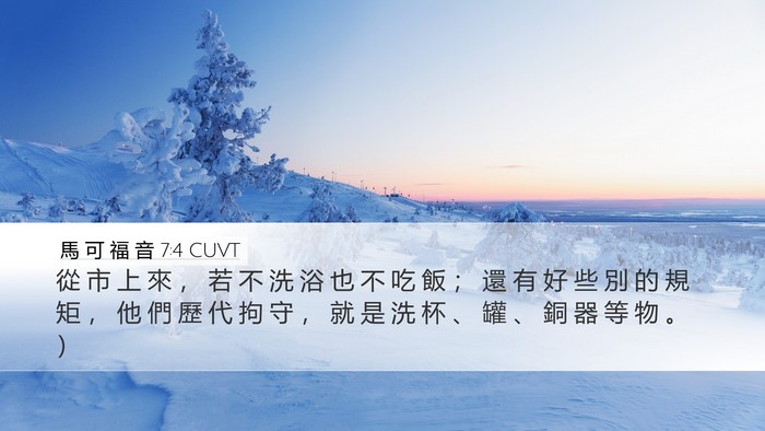 馬 可 福 音 7:4 CUVT Bible Verse Image