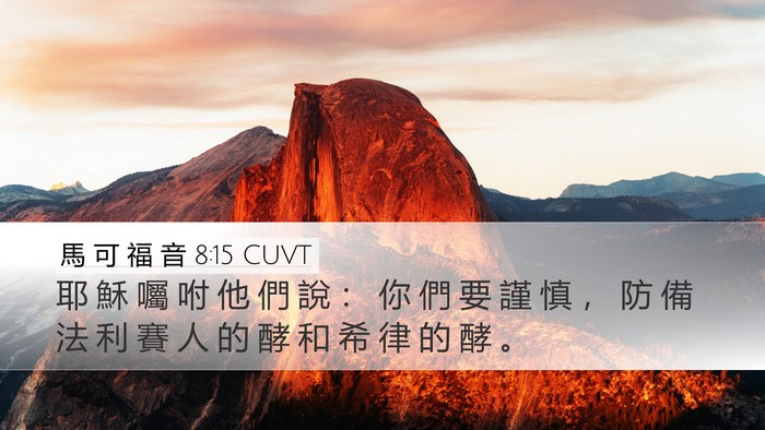 馬 可 福 音 8:15 CUVT Bible Verse Image