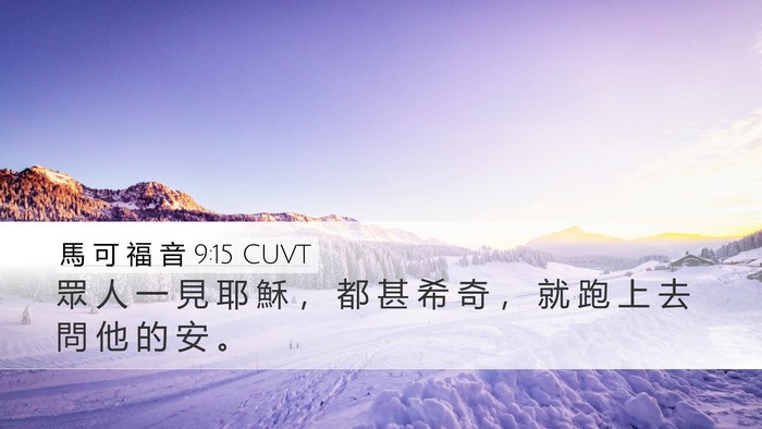 馬 可 福 音 9:15 CUVT Bible Verse Image