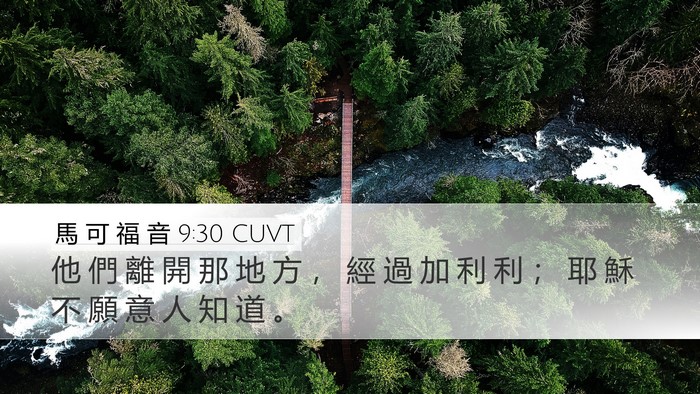馬 可 福 音 9:30 CUVT Bible Verse Image