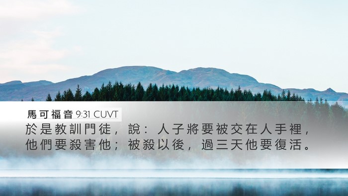 馬 可 福 音 9:31 CUVT Desktop Wallpaper - 於 是 教 訓 門 徒 ， 說 ： 人 子 將 - Desktop Bible Verse Wallpaper
