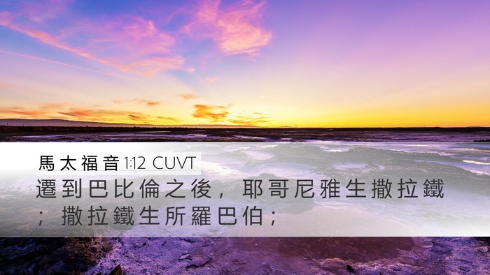 馬 太 福 音 1:12 CUVT Bible Verse Image