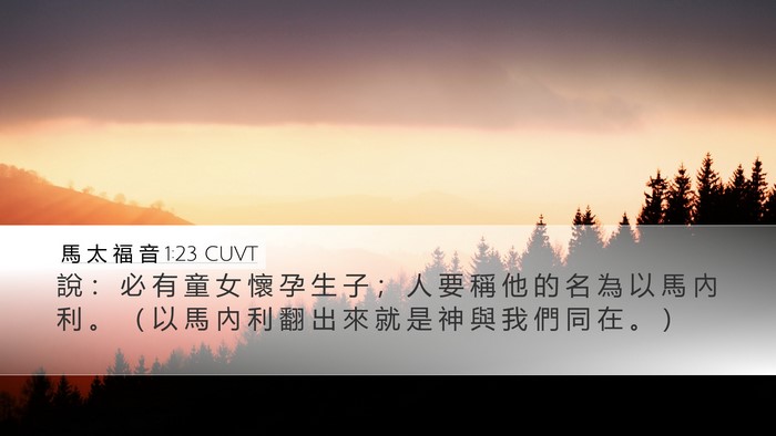馬 太 福 音 1:23 CUVT Bible Verse Image