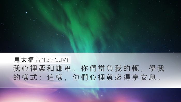 馬 太 福 音 11:29 CUVT Bible Verse Image