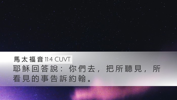 馬 太 福 音 11:4 CUVT Bible Verse Image