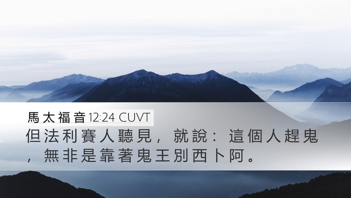 馬 太 福 音 12:24 CUVT Bible Verse Image