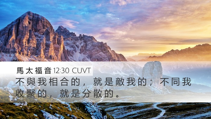馬 太 福 音 12:30 CUVT Bible Verse Image