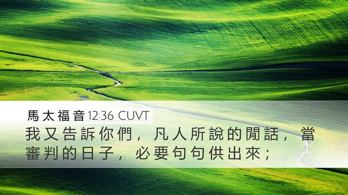 馬 太 福 音 12:36 CUVT Bible Verse Image