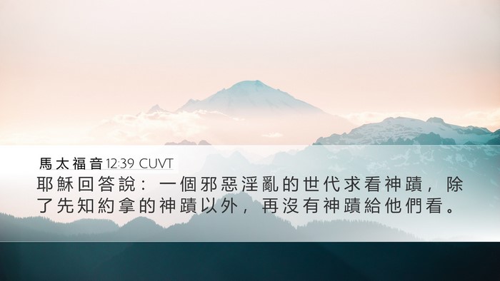 馬 太 福 音 12:39 CUVT Bible Verse Image