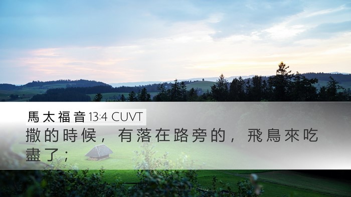 馬 太 福 音 13:4 CUVT Bible Verse Image