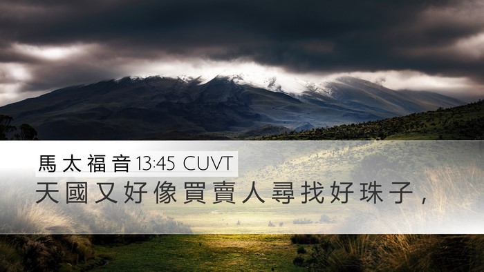 馬 太 福 音 13:45 CUVT Bible Verse Image