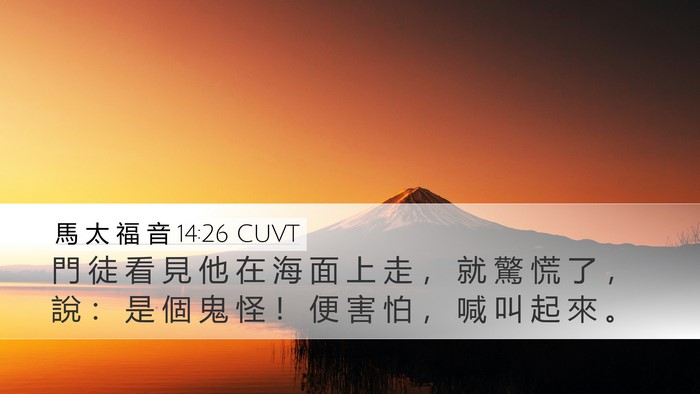 馬 太 福 音 14:26 CUVT Bible Verse Image
