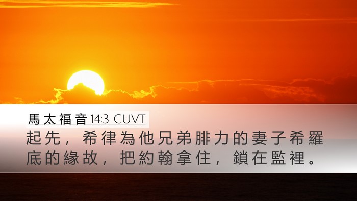 馬 太 福 音 14:3 CUVT Bible Verse Image