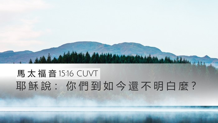馬 太 福 音 15:16 CUVT Bible Verse Image