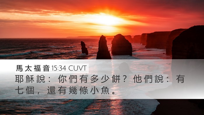 馬 太 福 音 15:34 CUVT Bible Verse Image