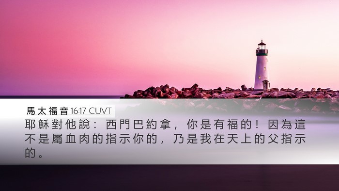 馬 太 福 音 16:17 CUVT Bible Verse Image