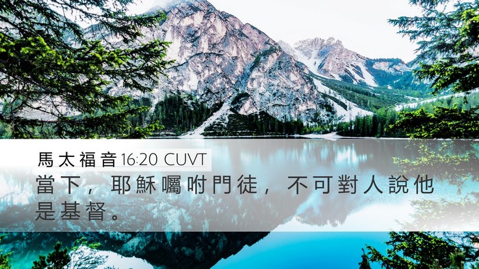 馬 太 福 音 16:20 CUVT Bible Verse Image