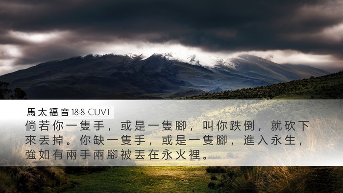 馬 太 福 音 18:8 CUVT Bible Verse Image