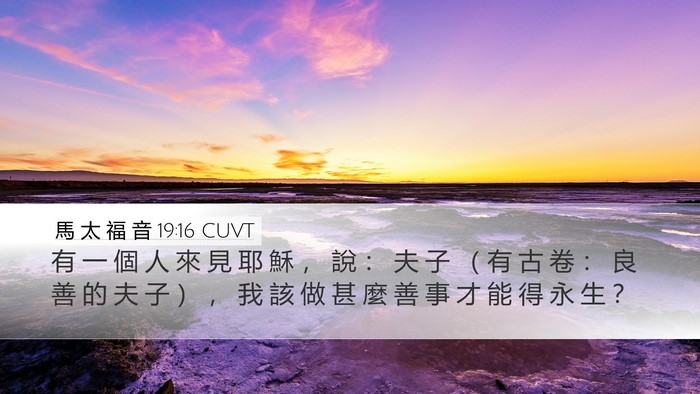 馬 太 福 音 19:16 CUVT Bible Verse Image