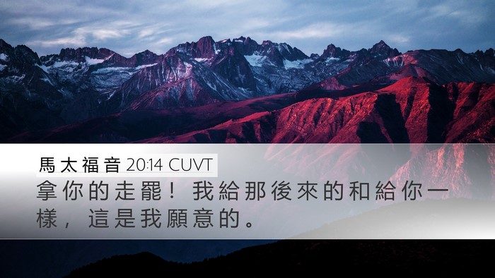 馬 太 福 音 20:14 CUVT Bible Verse Image