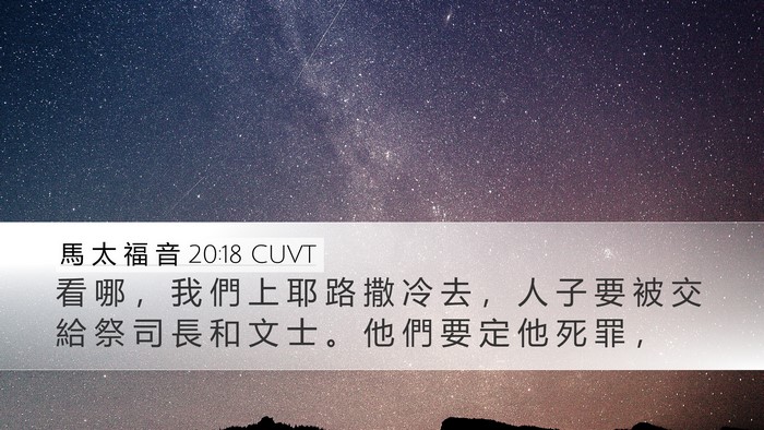 馬 太 福 音 20:18 CUVT Bible Verse Image
