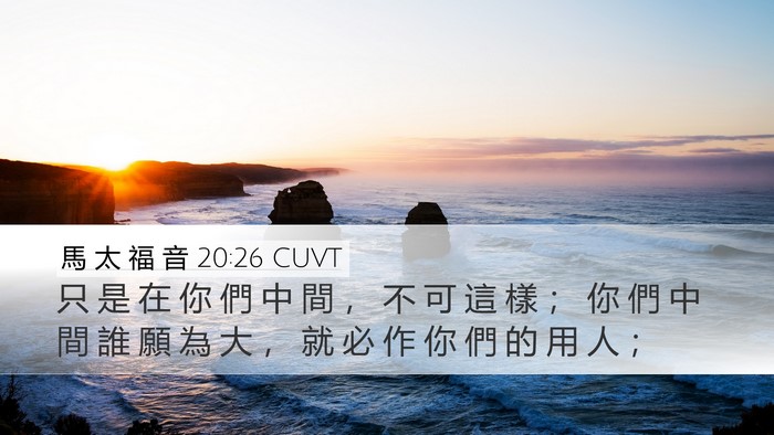 馬 太 福 音 20:26 CUVT Bible Verse Image
