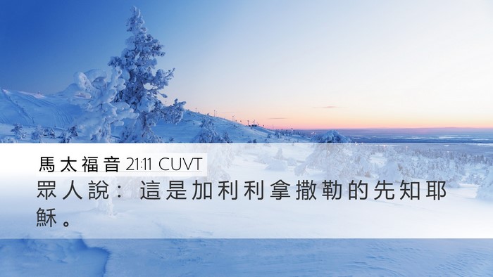 馬 太 福 音 21:11 CUVT Bible Verse Image