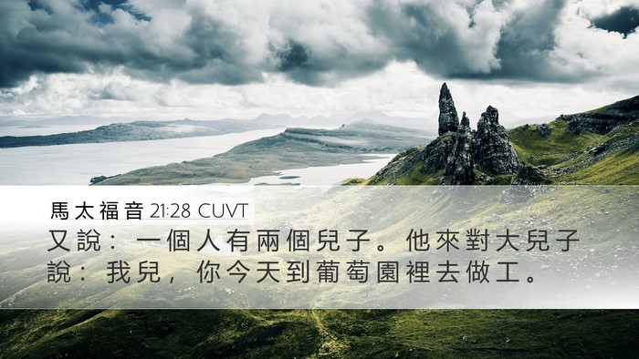 馬 太 福 音 21:28 CUVT Bible Verse Image