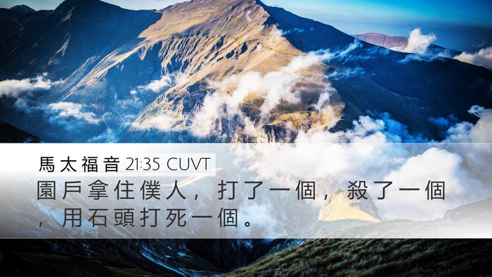 馬 太 福 音 21:35 CUVT Bible Verse Image