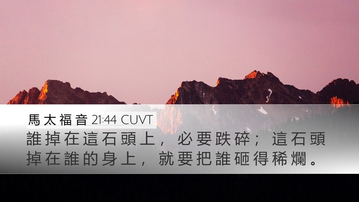 馬 太 福 音 21:44 CUVT Bible Verse Image