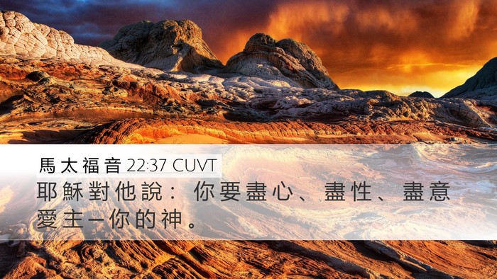 馬 太 福 音 22:37 CUVT Bible Verse Image