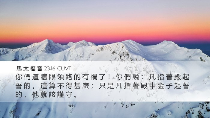 馬 太 福 音 23:16 CUVT Bible Verse Image