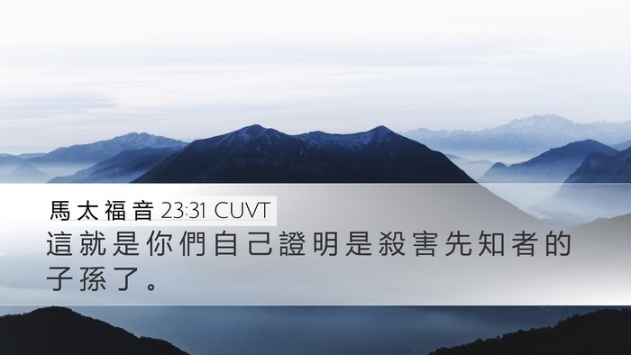 馬 太 福 音 23:31 CUVT Bible Verse Image