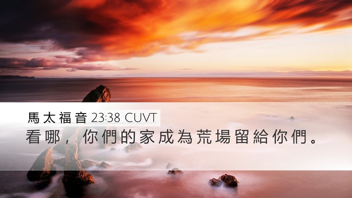 馬 太 福 音 23:38 CUVT Bible Verse Image