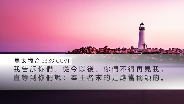 馬 太 福 音 23:39 CUVT Bible Verse Image