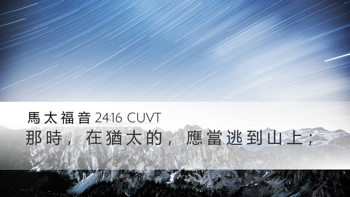 馬 太 福 音 24:16 CUVT Bible Verse Image