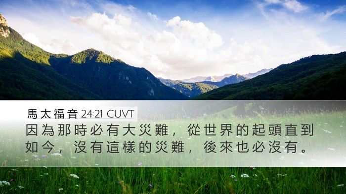 馬 太 福 音 24:21 CUVT Bible Verse Image