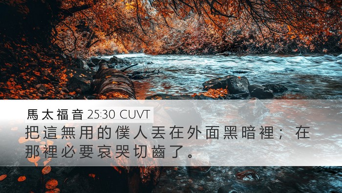 馬 太 福 音 25:30 CUVT Bible Verse Image